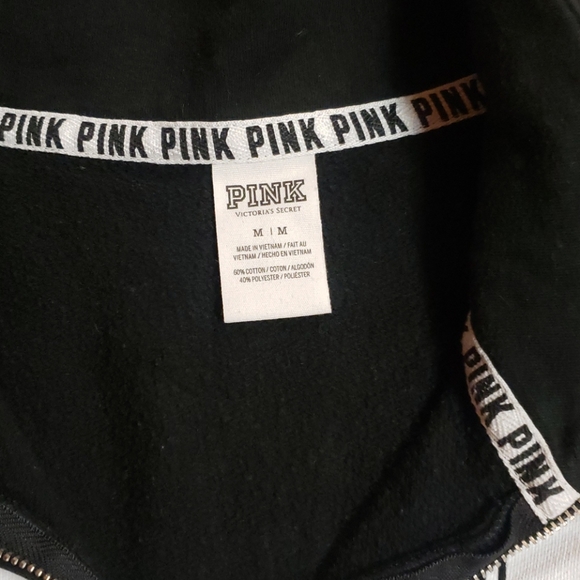 Pink brand crop top half zip - Picture 2 of 4